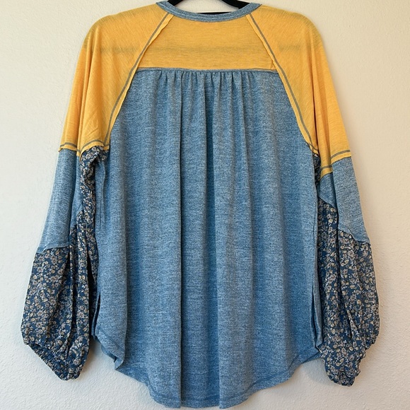 Hailey & Co Color Block Oversized Large long sleeve Top new without tags - Picture 4 of 6